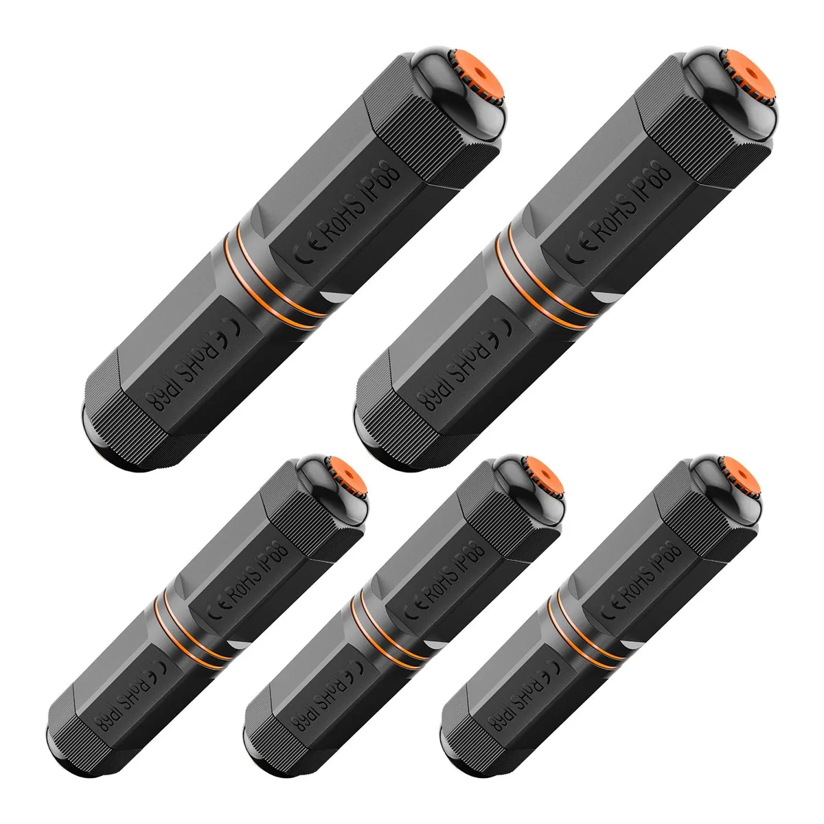 Vszerda Vszerda CAT6A 10Gbps IP68 Waterproof RJ45 Coupler 5-Pack 5.3 in — product photo