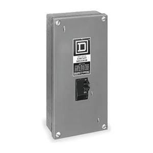 Gray steel enclosure with enamel finish, surface cover, single phase, 100 A 240 V AC