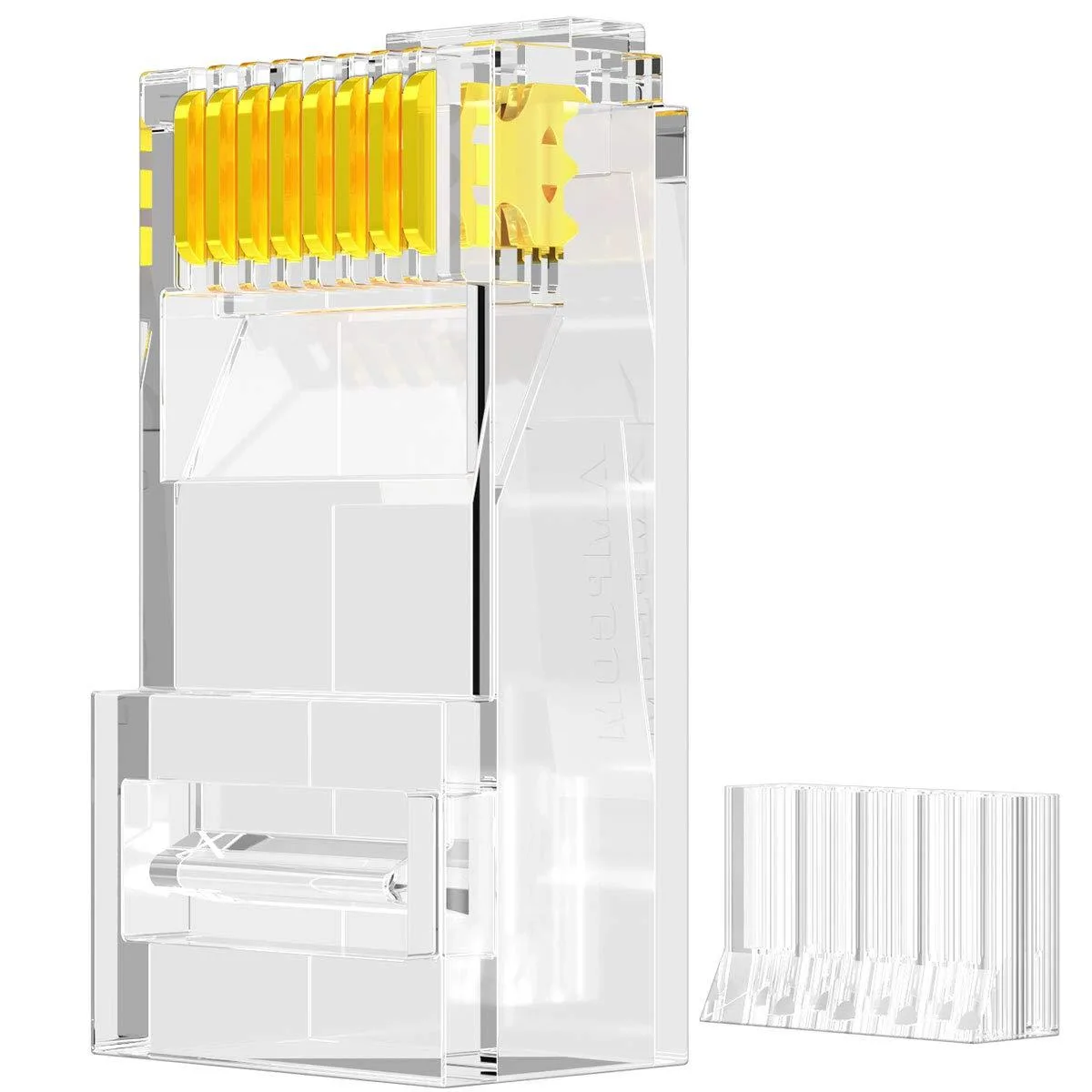  Zebra AMCAT6250100 CAT6 50µ Gold 2-Piece RJ45 Connectors 2pk — product photo