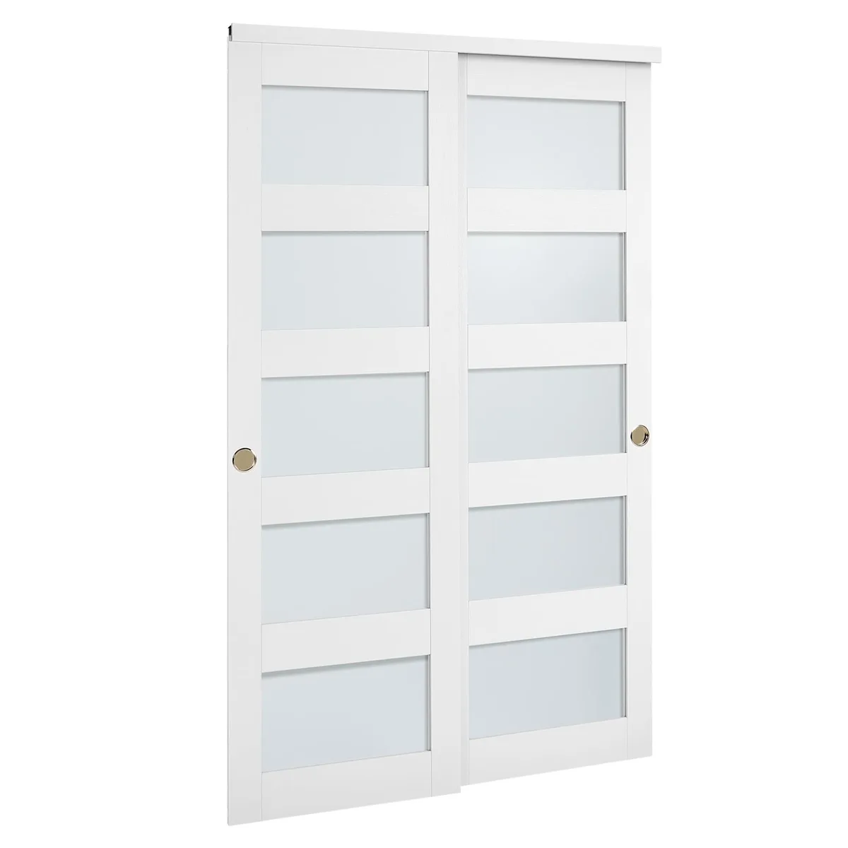 VEVOR VEVOR BL17-48 48" x 80" 5-Lite Frosted Glass Sliding Closet Door — product photo