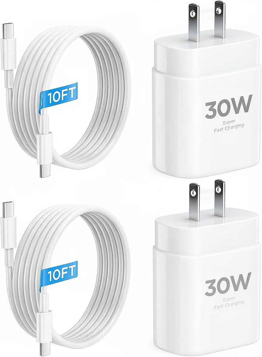 ONITOON ONITOON 30W USB-C Charger 10ft Cable 2 Pack — product photo