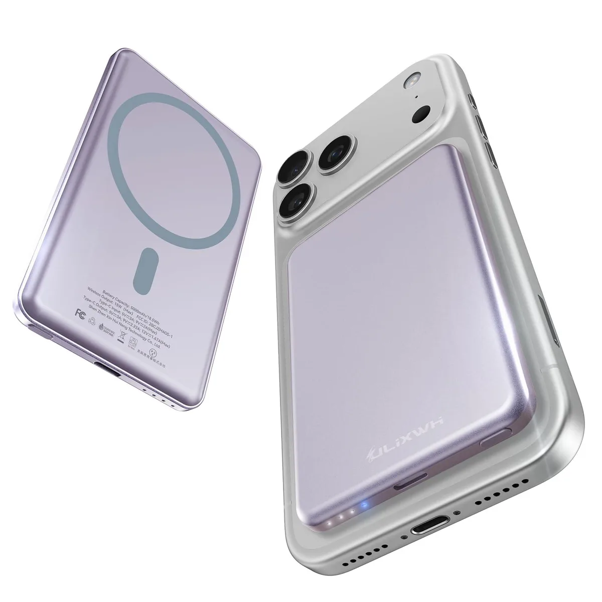  ULiXWH MagS-1 5000mAh power bank Purple — product photo