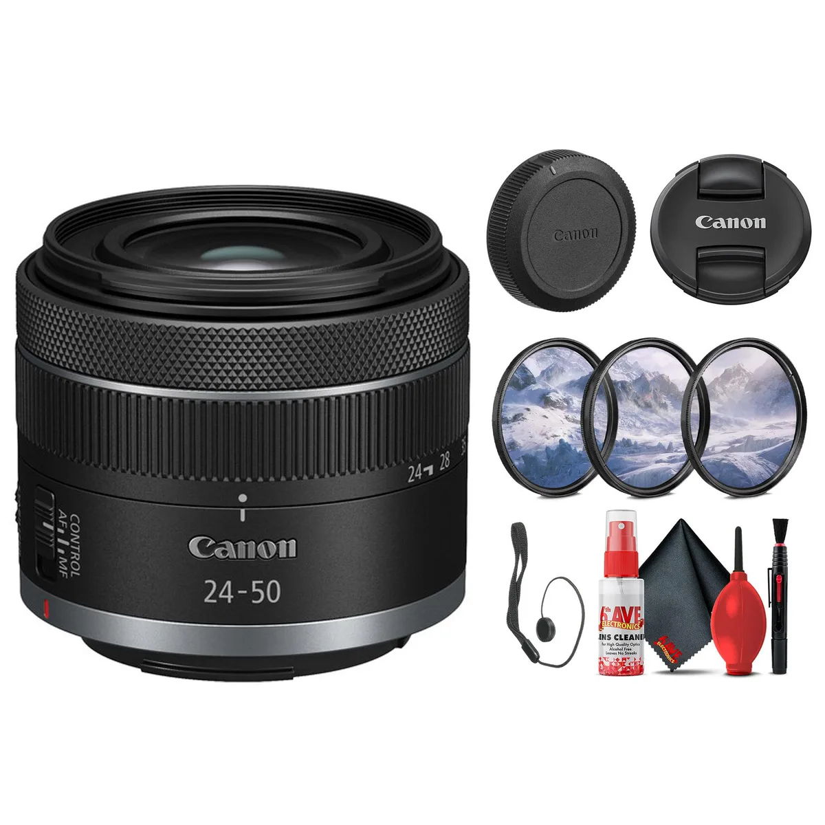 Canon Canon RF 24-50mm f/4.5-6.3 IS STM Lens Bundle camera lens — product photo