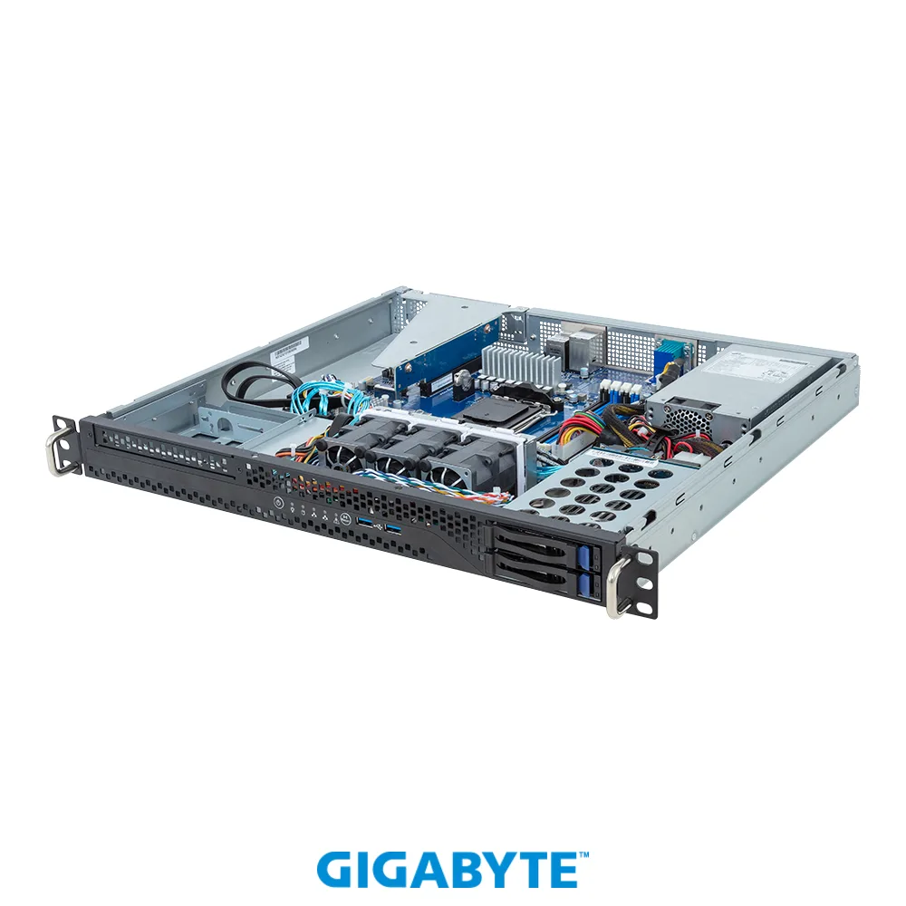 GIGABYTE GIGABYTE R113-C10-AC02 barebone server 1U 4-bay SATA 400W AM5 DDR5 — product photo