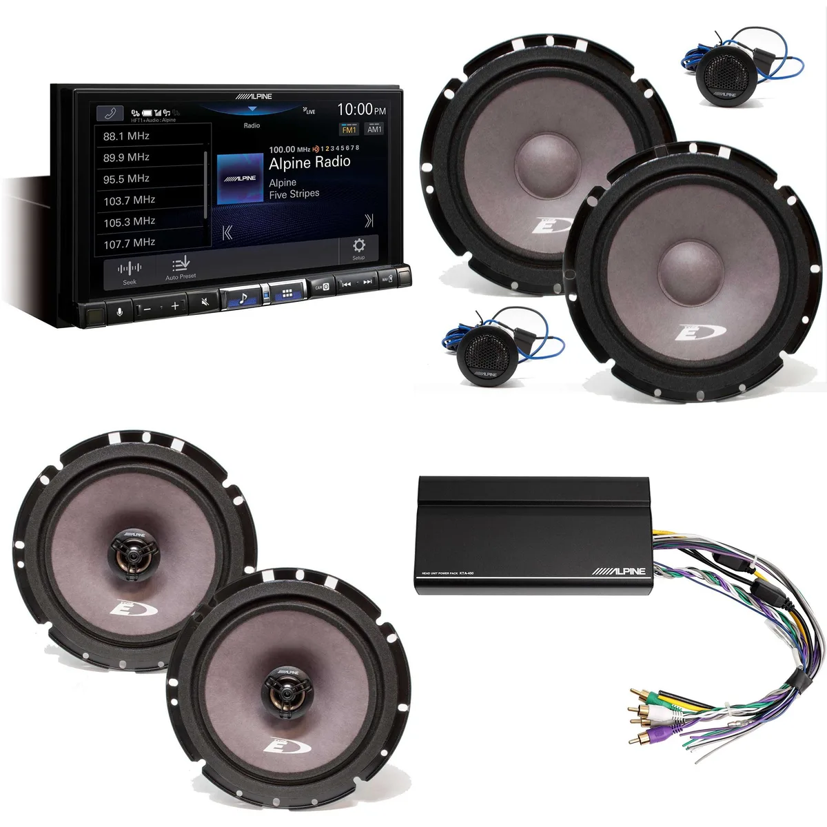 Alpine Alpine iLX-507 7" Receiver Bundle with SXE-1751S, SXE-1726S &amp; KTA-450 — product photo