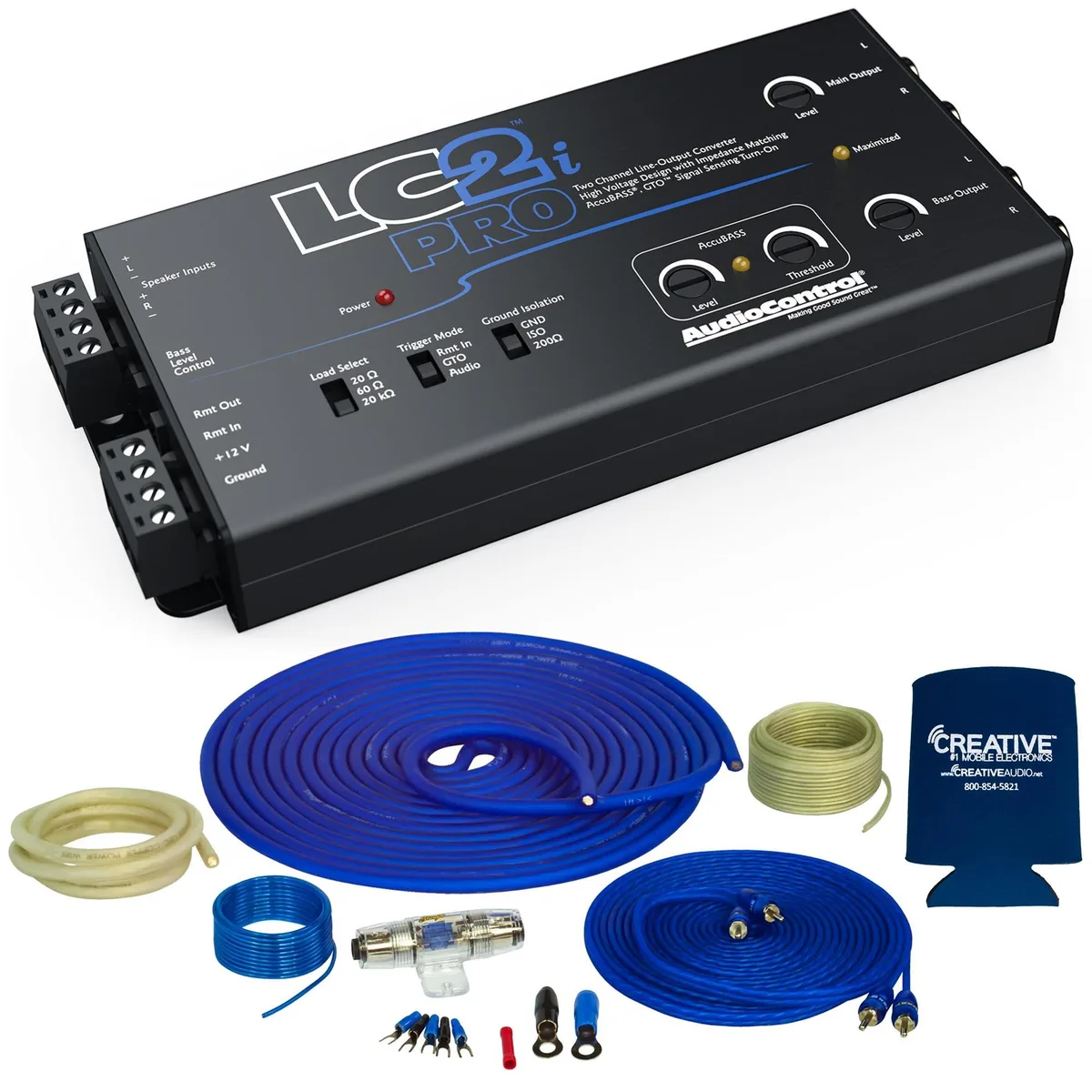 STINGER STINGER SS1200XS 4GA 1200W Wiring Kit with AudioControl LC2i-PRO Factory Integration — product photo