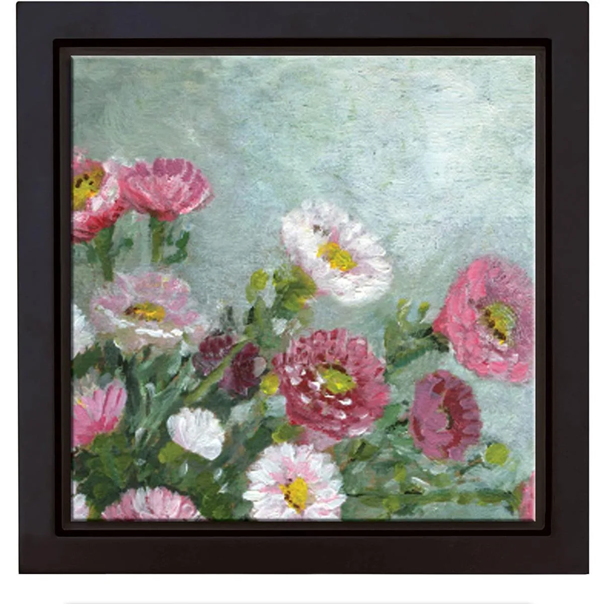 Black 12x12 inch canvas float frame with Velcro attachment