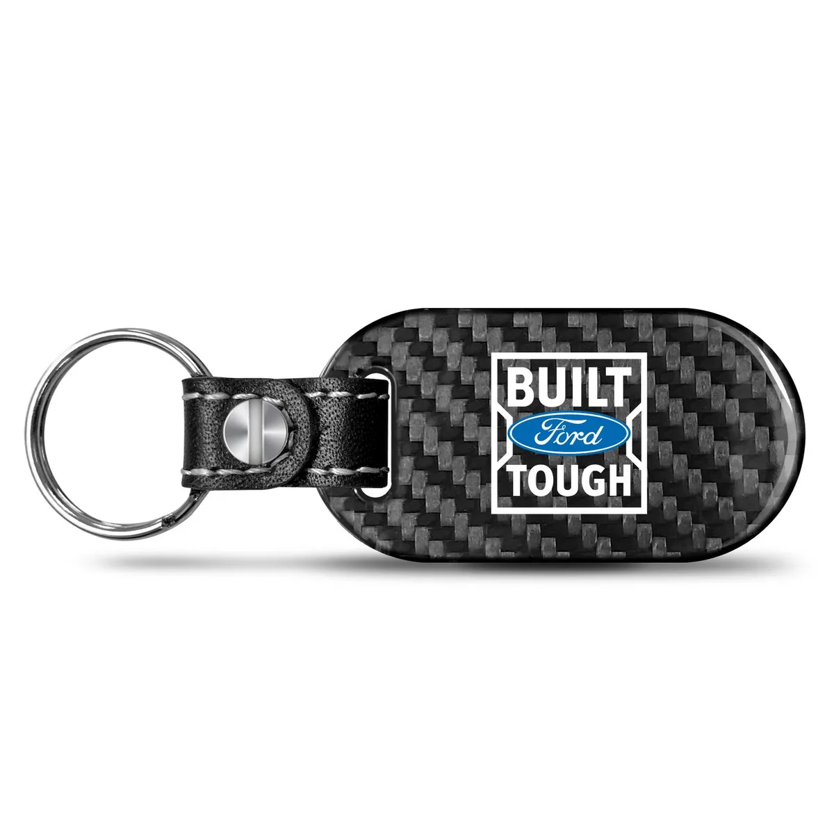iPick Image, LLC iPick Image, LLC Ford Built-Ford-Tough Carbon Fiber Key Chain Black — product photo