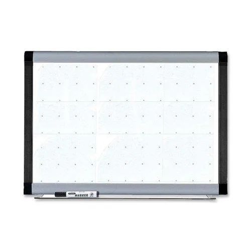Lorell Lorell 69652 Magnetic Dry-erase Board w/ Grid Lines 4'x3' Silver/Ebony — toote foto