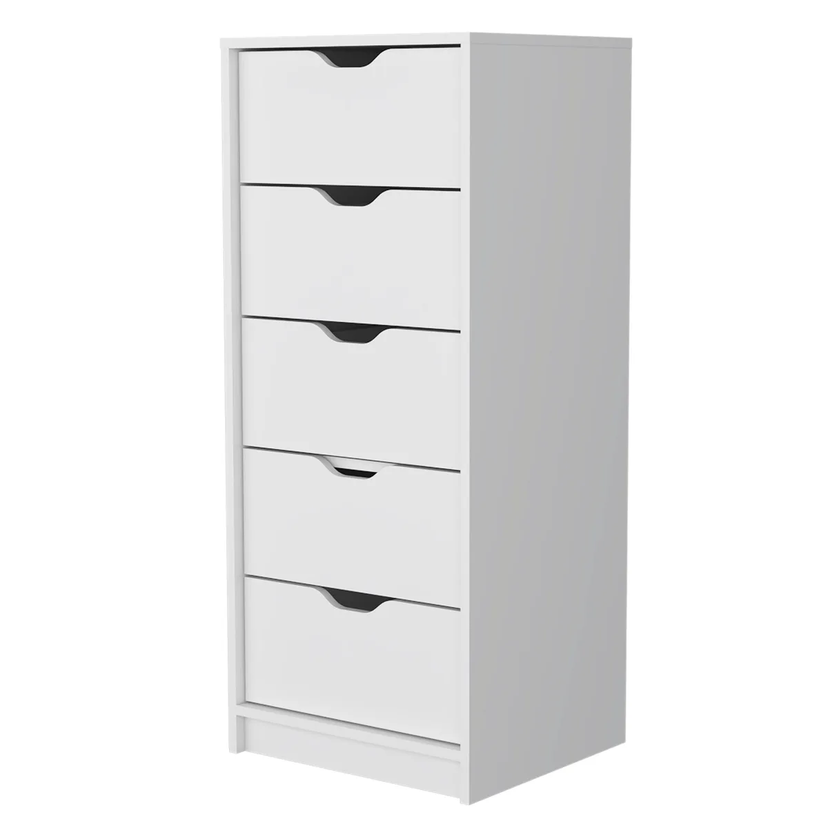 FM FURNITURE FM FURNITURE Dillon 5-Drawer Narrow Dresser White 17.7" W — product photo