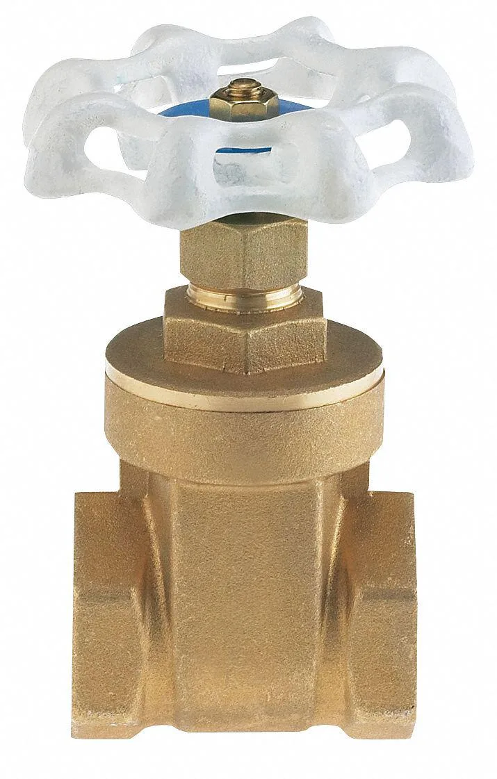 Two-inch brass gate valve with wheel handle