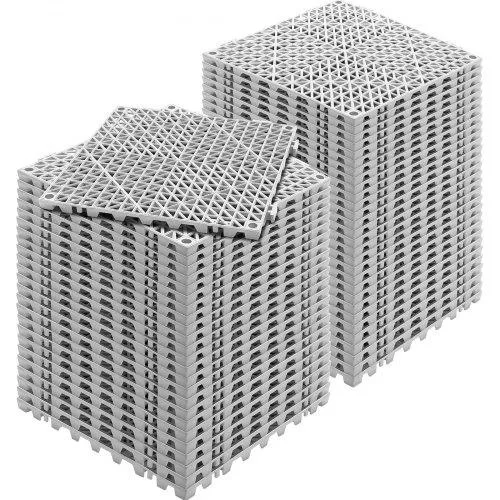 VEVOR VEVOR Interlocking Drainage Tiles 55PCS Grey 12" x 12" x .6 — product photo
