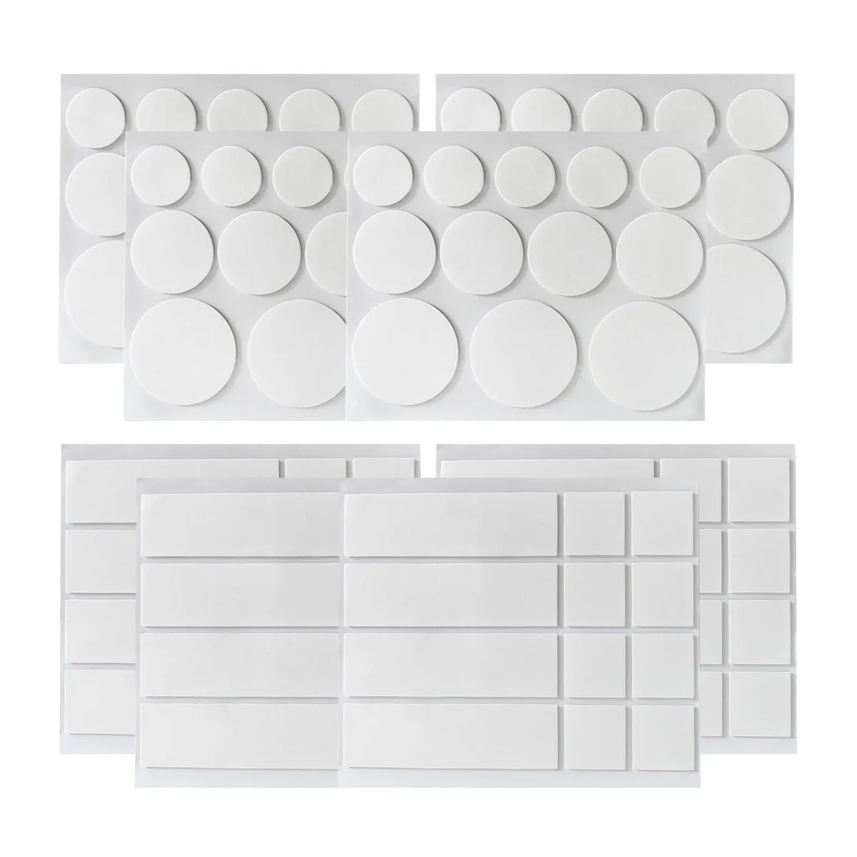 Clear acrylic gel squares on a roll, 96 pieces