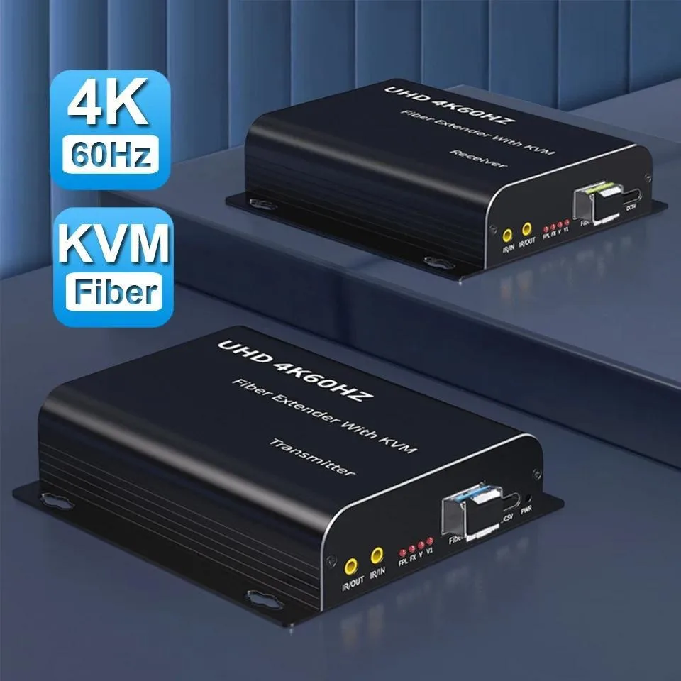 ESTONE ESTONE OZD15D16 4K60Hz HDMI KVM Fiber Extender 20km — product photo