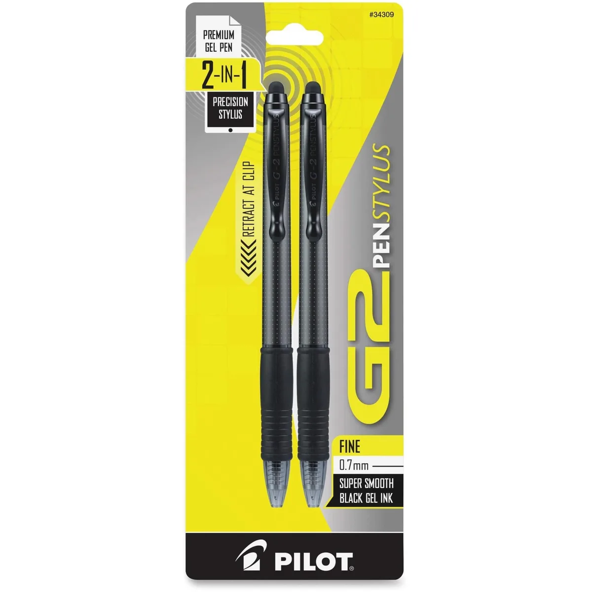 i-ON 34309 G2 Pen Stylus 0.7 mm Gray Pack of 2 — product photo