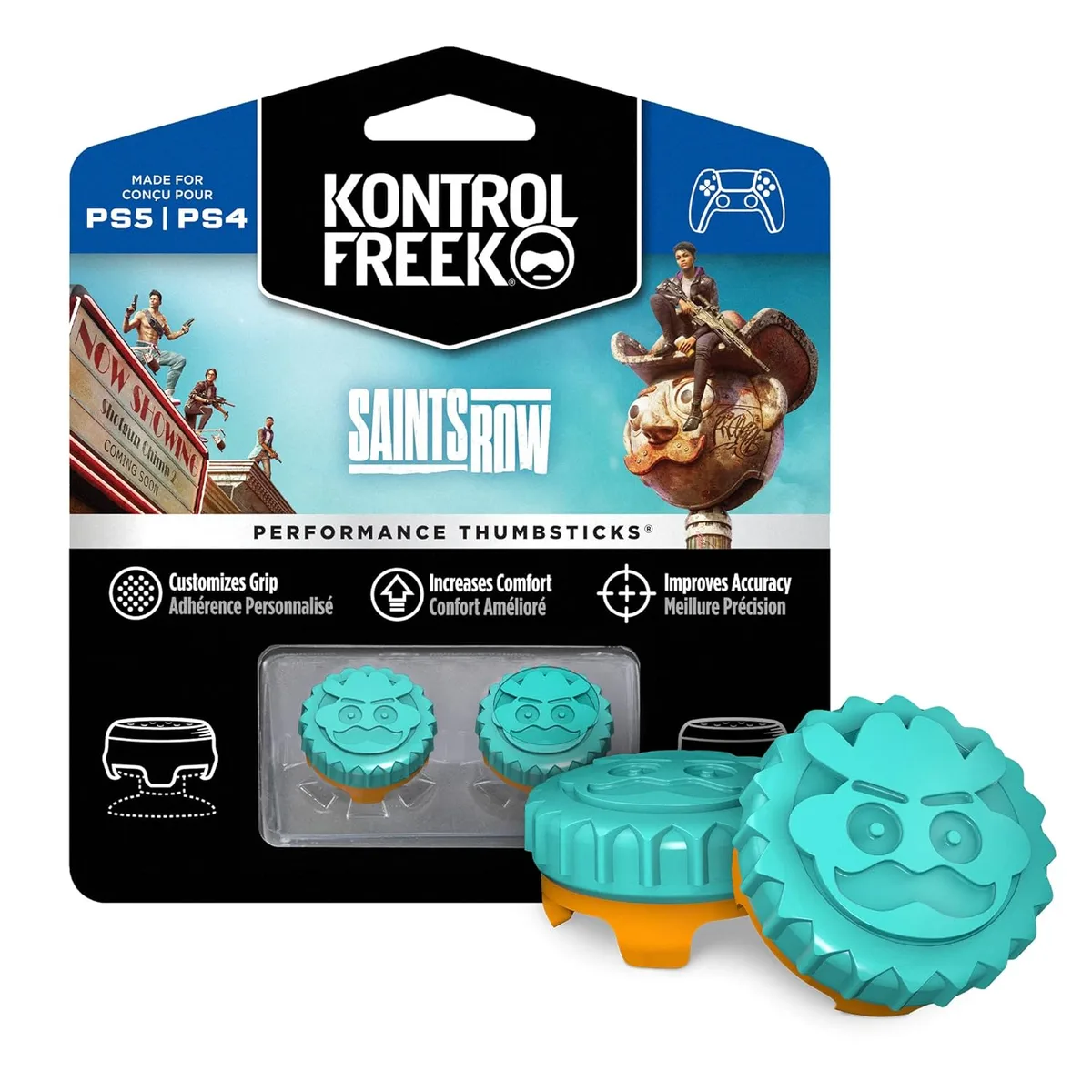 SteelSeries SteelSeries 2596PS5 KontrolFreek Saints Row Performance Thumbsticks ps5 accessory — product photo