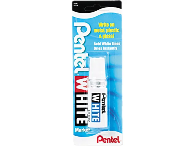 Pentel of America, Ltd. Pentel of America, Ltd. 100W White Broad Tip Permanent Marker pen — product photo