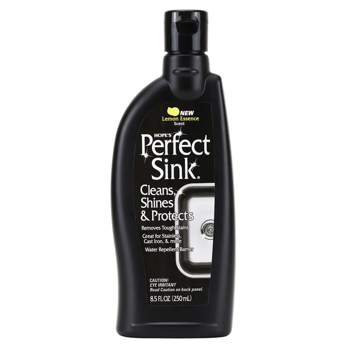 White 8.5 fl oz bottle of Metra Perfect Sink Cleaner and Polish