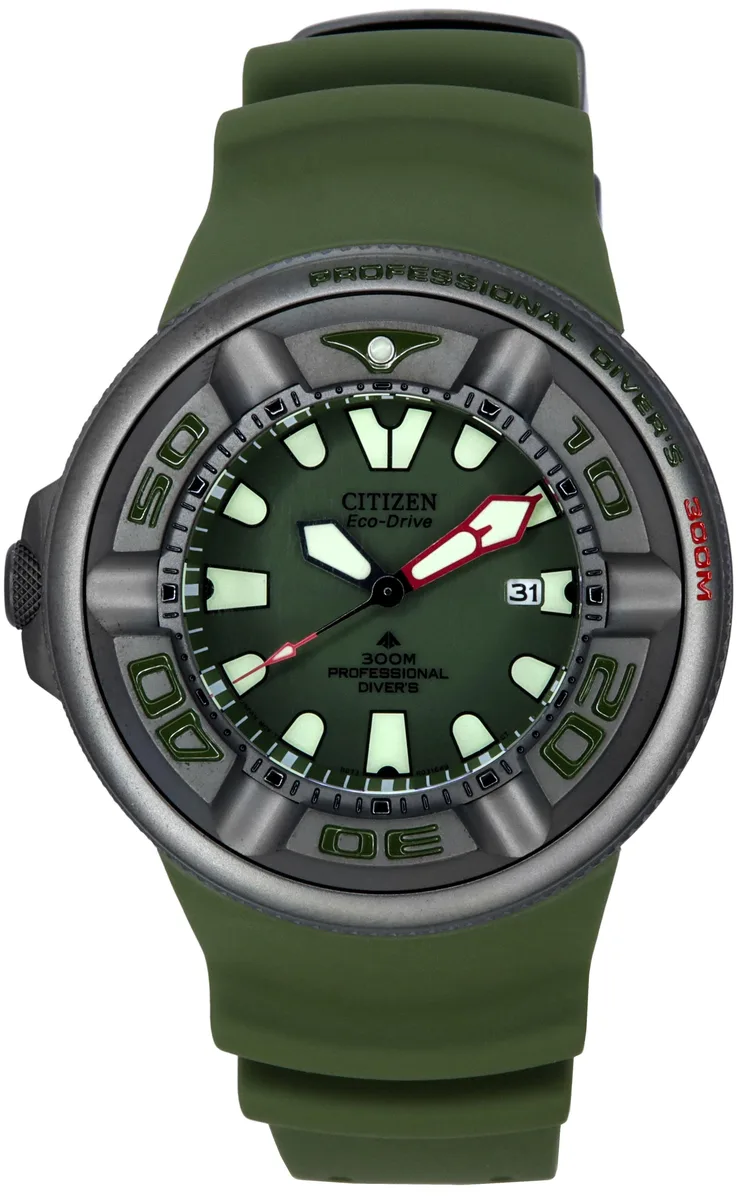Citizen Citizen Promaster Diver BJ8057-17X Solar Watch 300m Green Dial 48.50mm — product photo