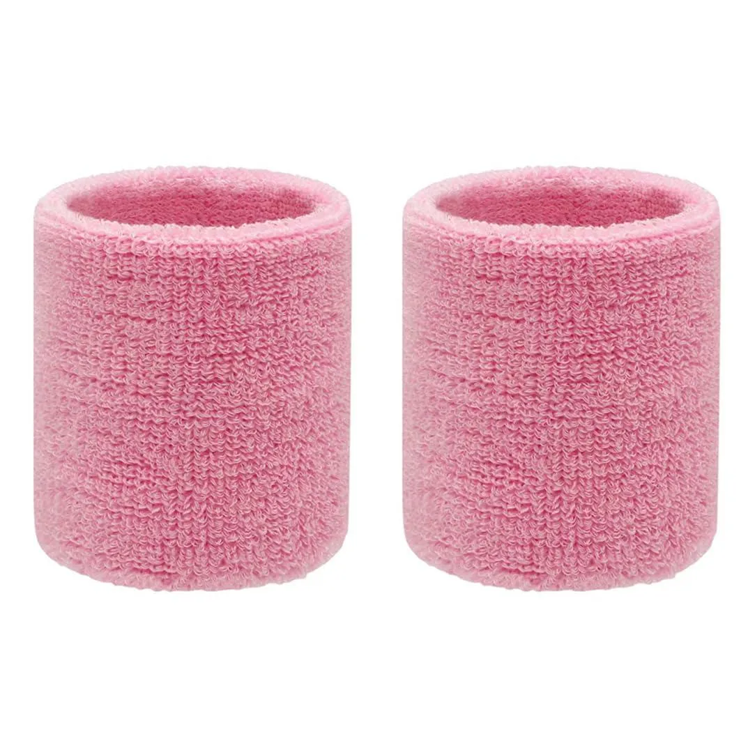Two black cotton wristbands, 3.15 inch square, elastic fit