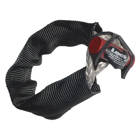 Lockjaw soft shackle with anodized bar and nylon cover