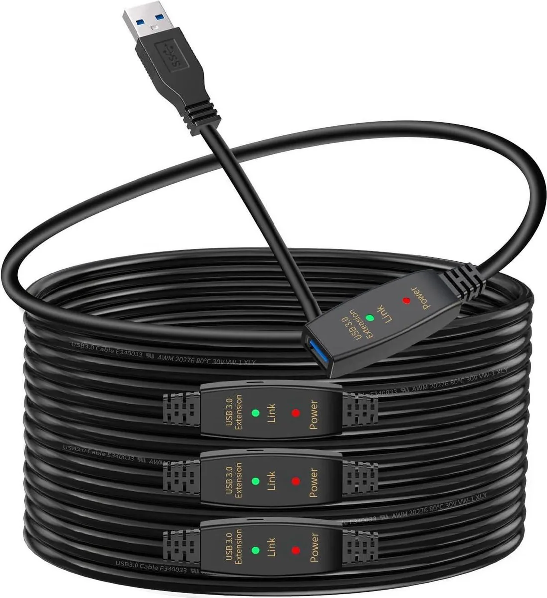 SMUGDESK SMUGDESK USB 3.0 Active Extension Cable 100 Feet Type-A Male to Female — product photo