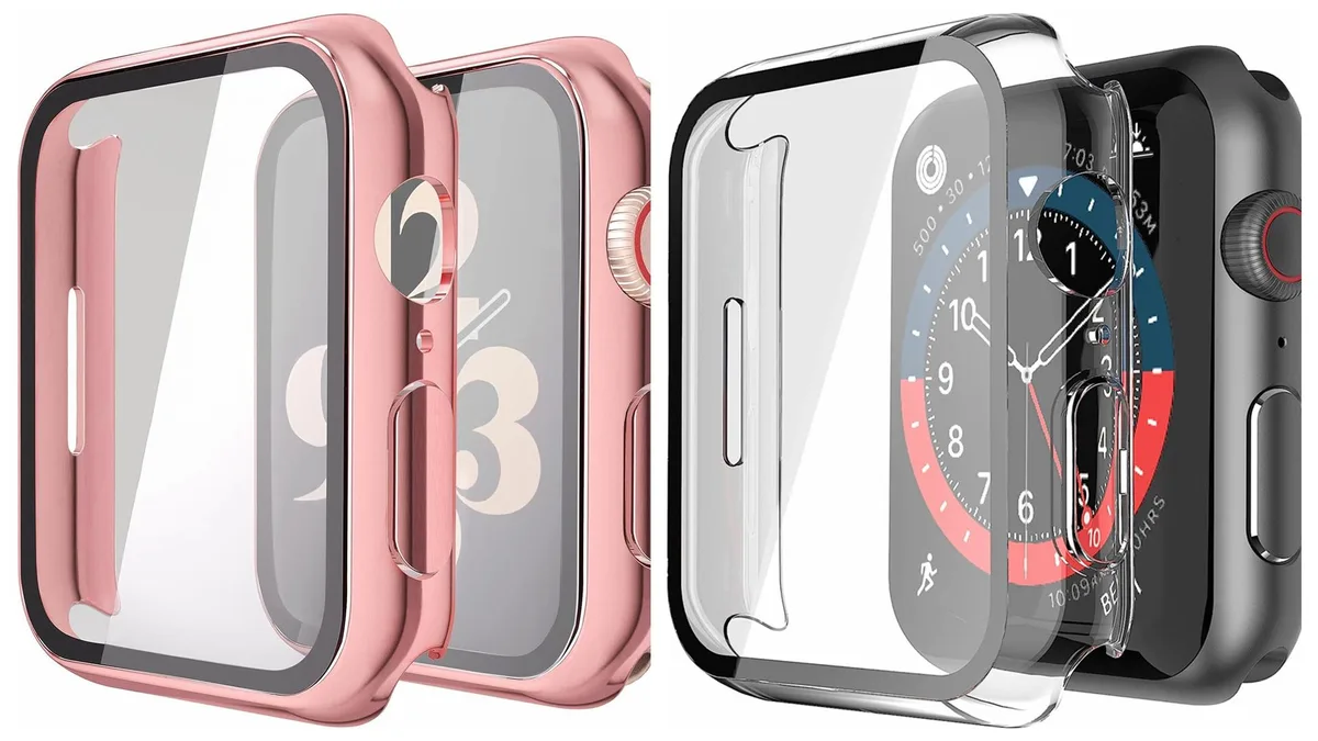 Corn Electronics Corn Electronics 2 Pack Watch Accessory 45mm Pink+Transparent — product photo