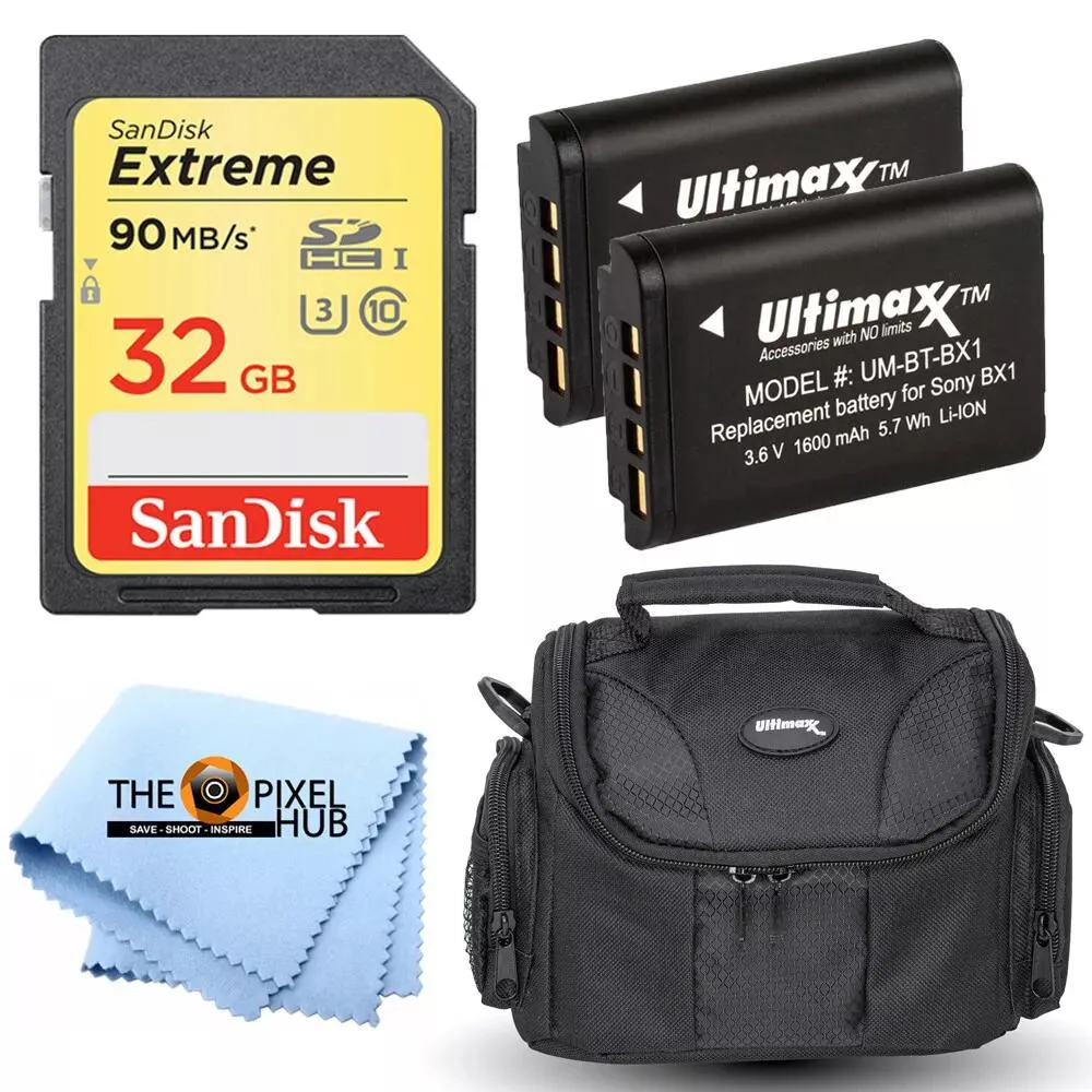 Sony Sony NP-BX1 Battery Kit 1600mAh x2 32GB Card Bag Cloth — product photo