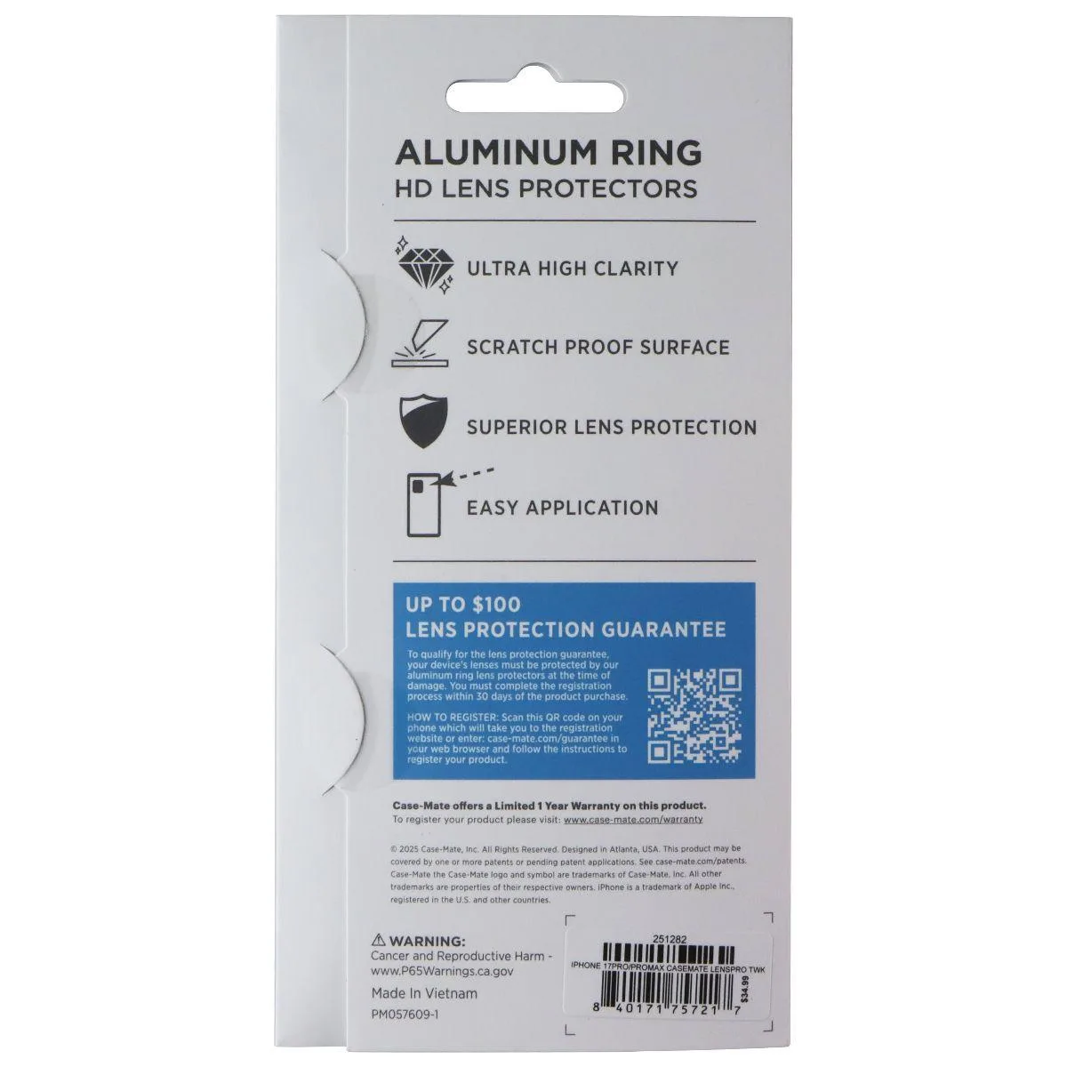 Case-Mate Case-Mate Aluminum HD Lens Protectors iPhone 17 Pro/Pro Max Twinkle — product photo
