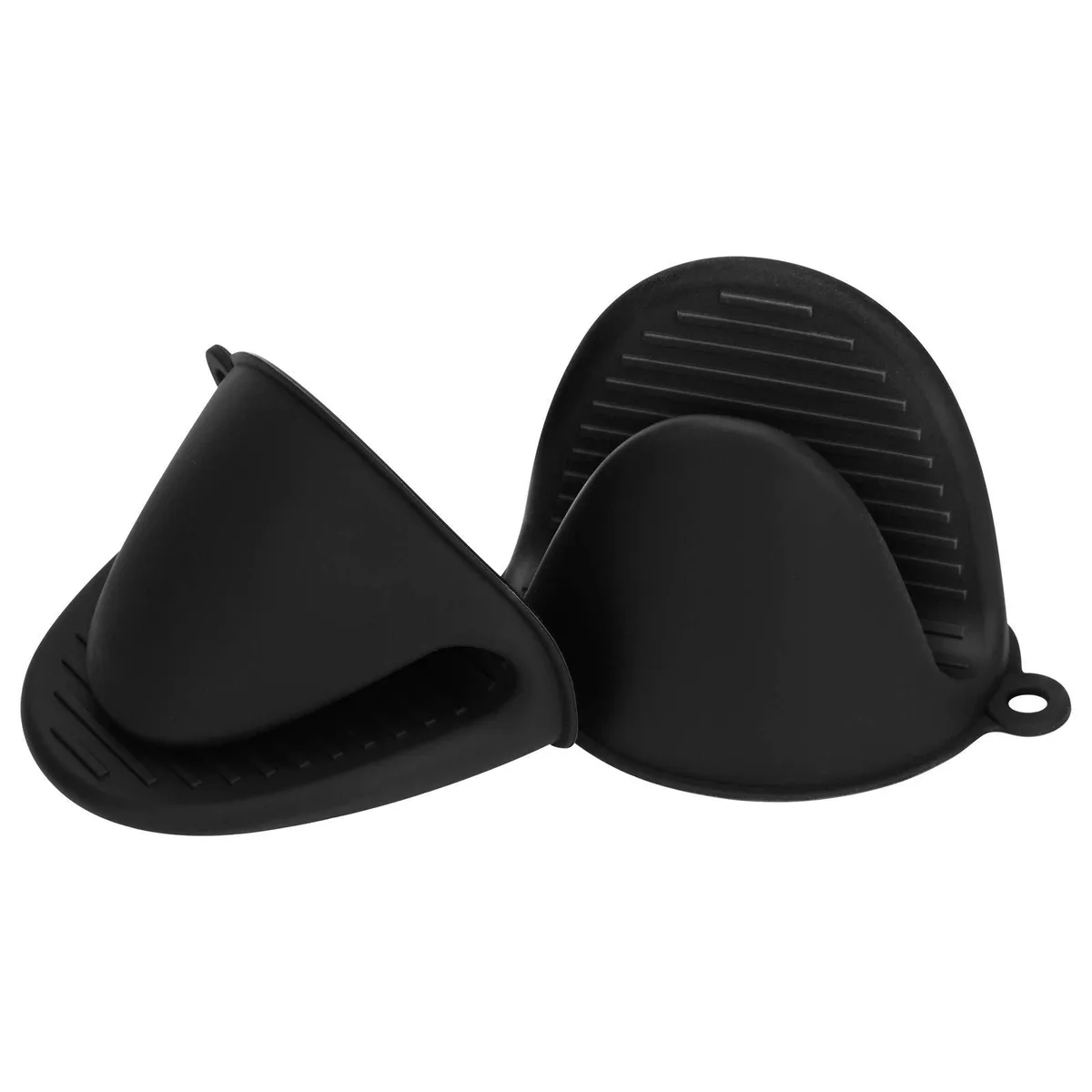 tifanso TF-TFB039A Silicone Oven Mitts & Pot Holders Pair 3.94 x 3.35 in Black 428°F — product photo