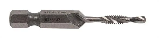 Greenlee Textron black steel drill/tap bit #6-32