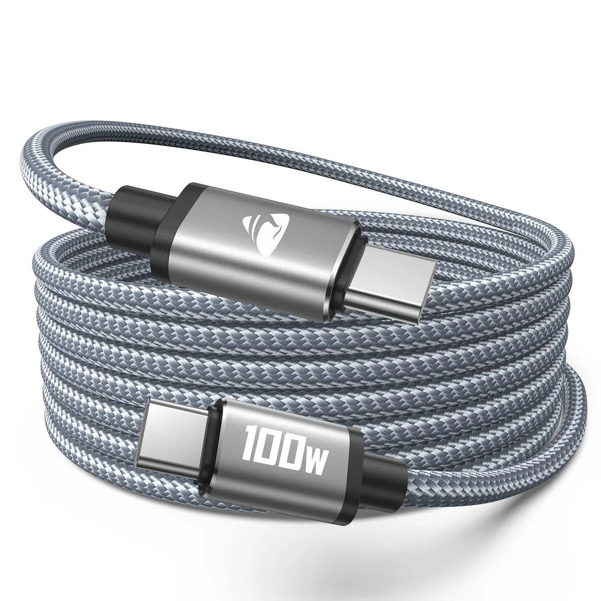  i-ON USB C to USB C Cable 100W 10ft Gray — product photo