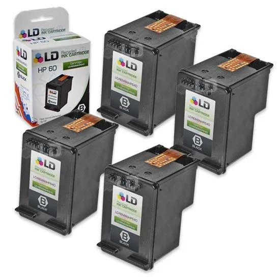 LD Products LD Products HP 60 Black Ink Cartridge 4 Pack — product photo