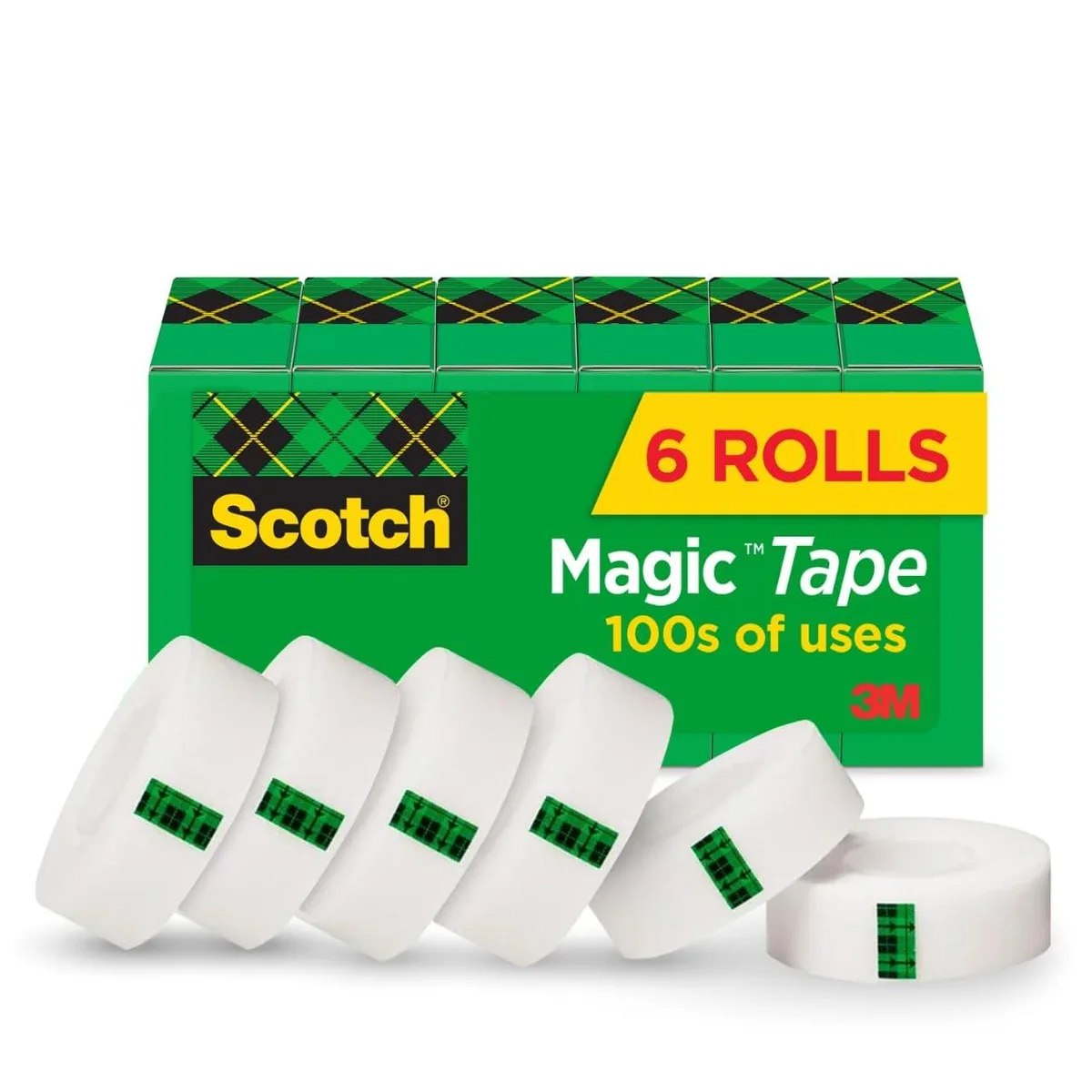  Scotch 810K6 Magic Tape .75 in x 1000 in 6 Rolls — product photo