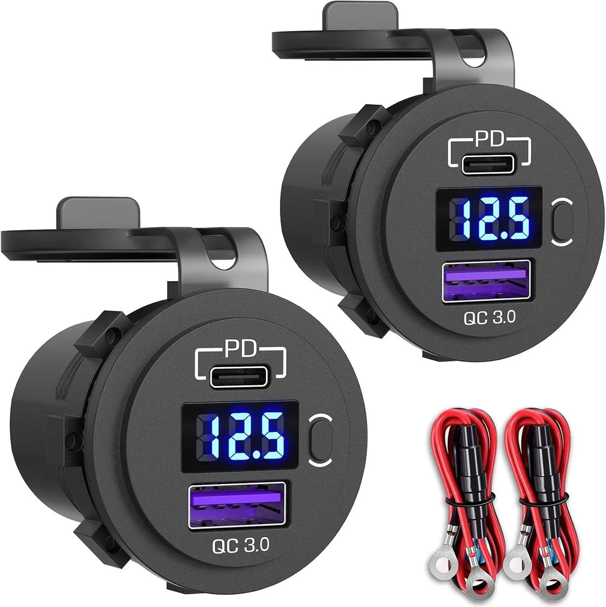 Leelbox Leelbox 2 Pack PD3.0 20W QC3.0 18W Car Charger — product photo