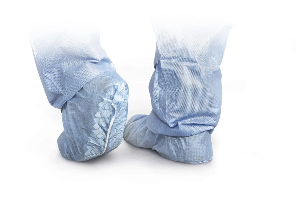 Medline Medline CRI2003 Polypropylene Non-Skid Shoe Covers Blue X-Large Case of 100 — product photo