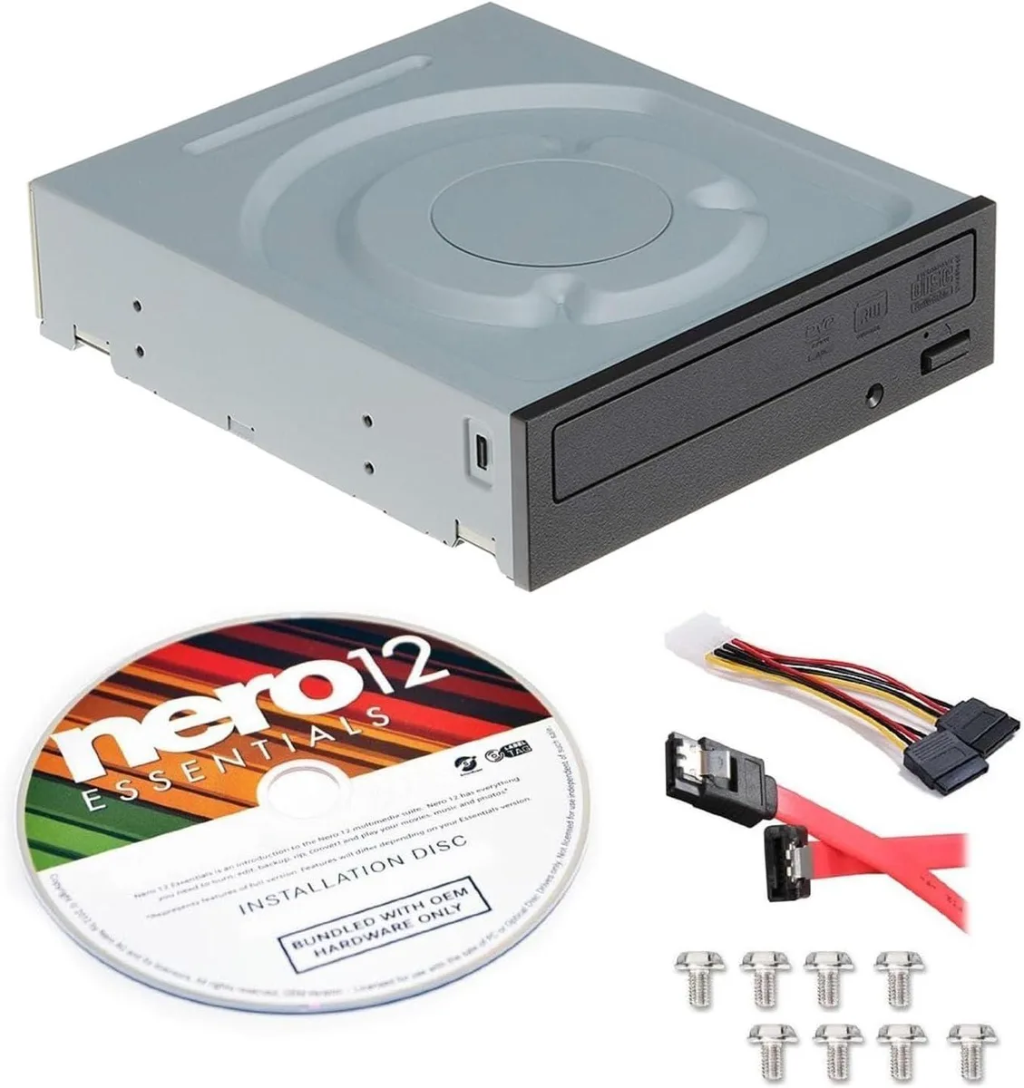 PISKEKAT PISKEKAT IHAS124-04-KIT 24X DVD+/-RW Dual Layer Burner Nero 12 Essentials Sata Cable Kit — product photo