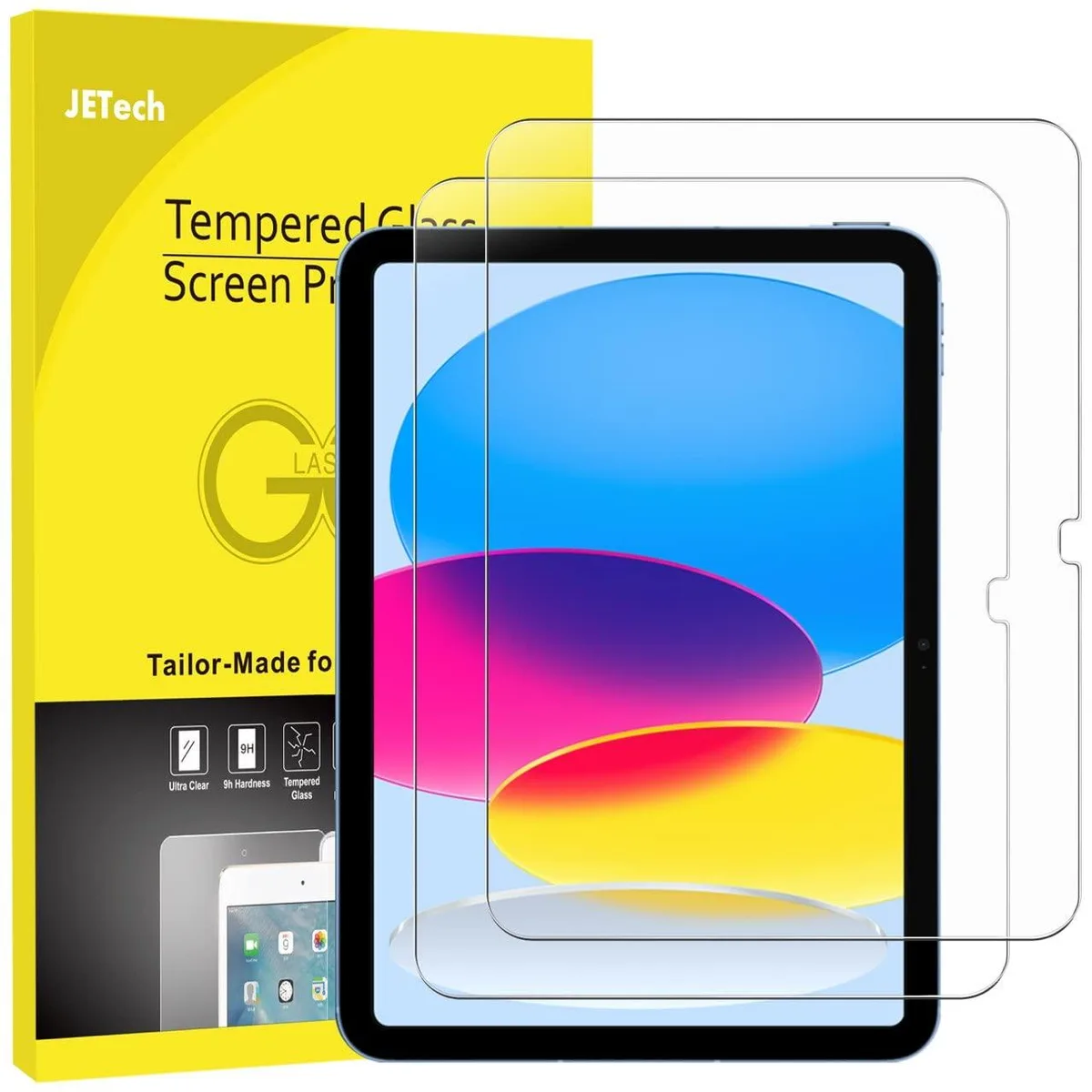  JETech 0926- 9H Tempered Glass Screen Protector 2-Pack iPad 11th/10th Gen — product photo