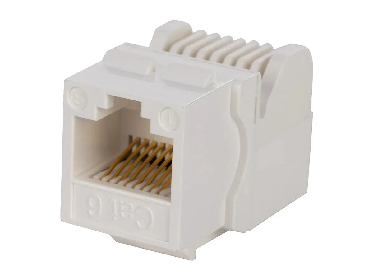 Monoprice Inc. Monoprice 101044 Cat6 RJ45 Toolless Keystone Jack 22-24AWG White — product photo