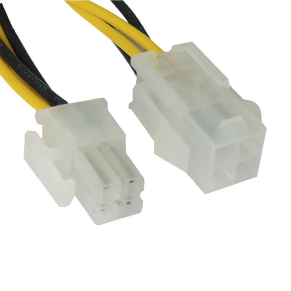 Black 18 cm ATX 12 V 4-pin male-to-female CPU power extension cable
