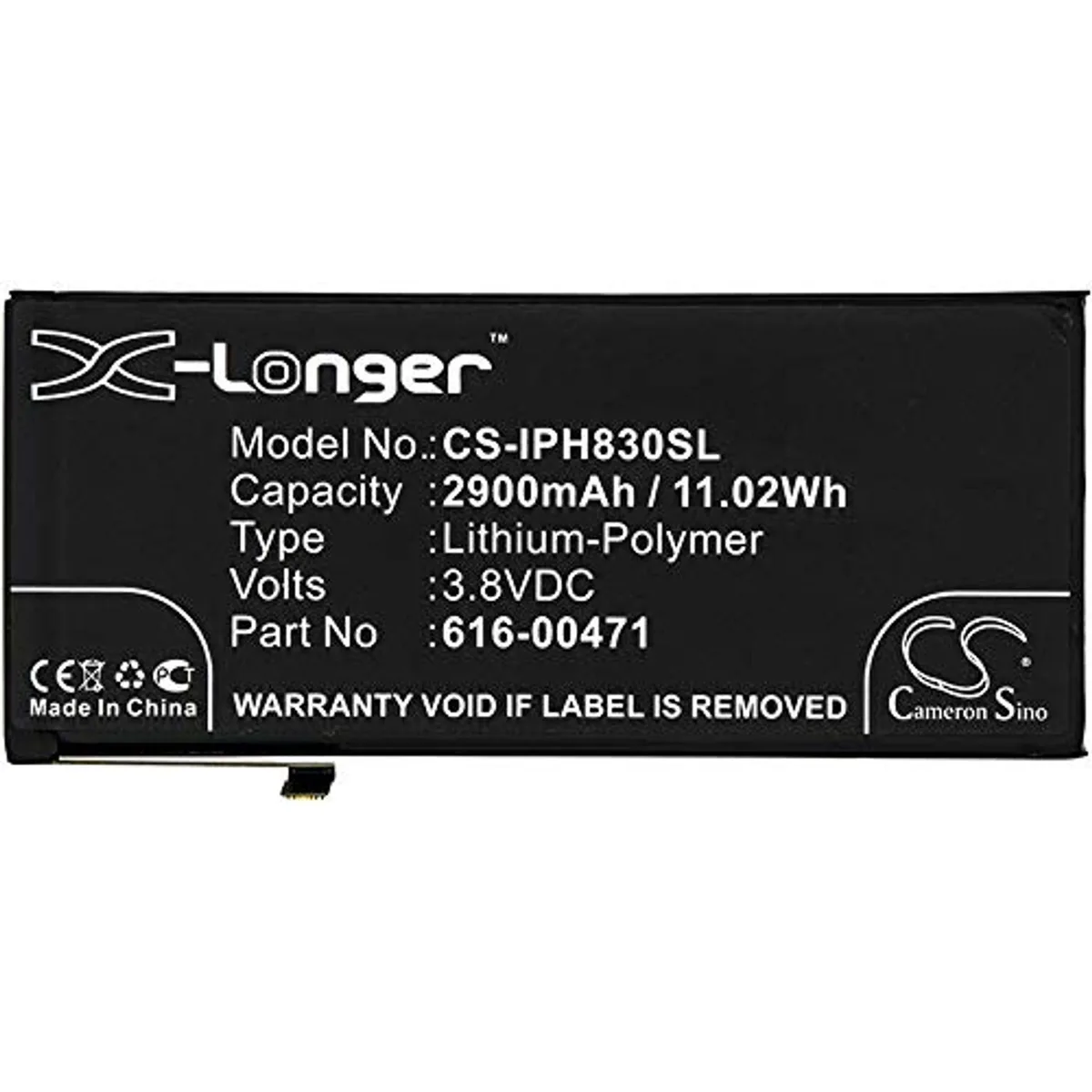 Cameron Sino A1984 cell phone battery 2900mAh 11.02Wh — product photo