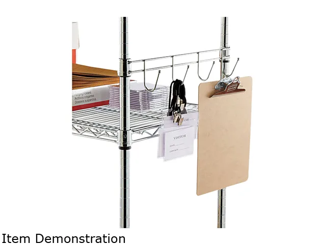 Alera Alera SW59HB418SR Hook Bars 4 Hooks 18" Silver 2/Pack office furniture — product photo