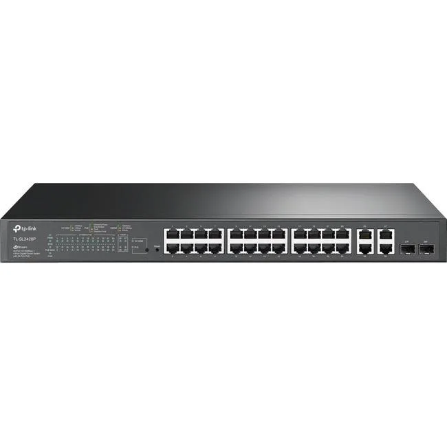 TP-Link TP-Link TL-SL2428P 24-port 10/100 + 4-port Gigabit PoE+ network switch — product photo