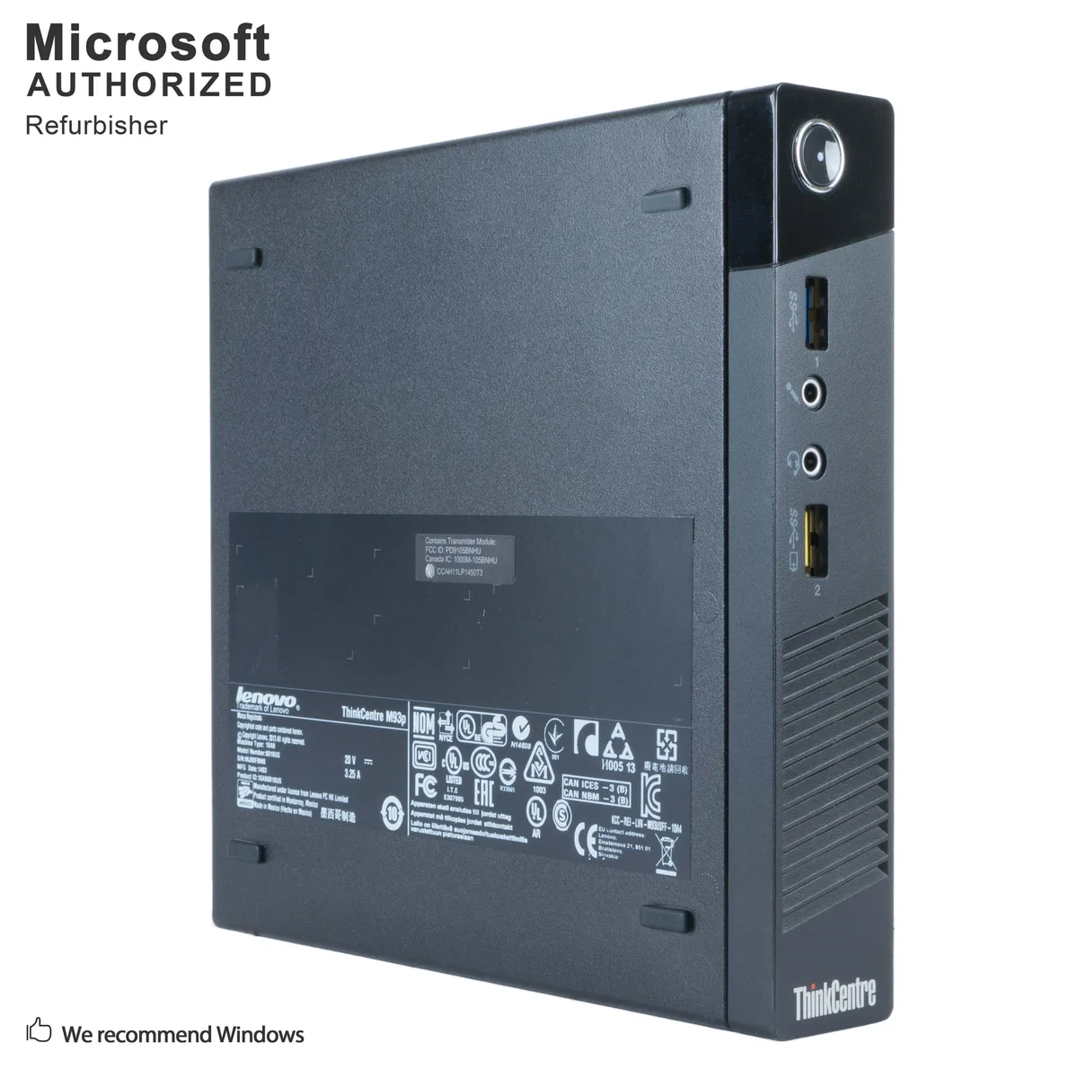 Lenovo Lenovo 18VFLEDT0258 ThinkCentre M93P Tiny i5-4570T 16GB DDR3 240GB SSD desktop PC — product photo