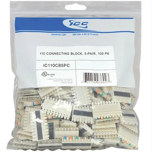 ICC ICC 110 Connecting Block 5-Pair 100 Pack — product photo