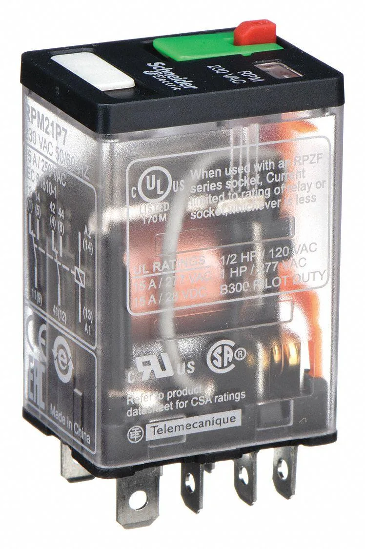 Schneider Electric Schneider Electric RPM21P7 8-Pin 230VAC Plug-In Relay — product photo