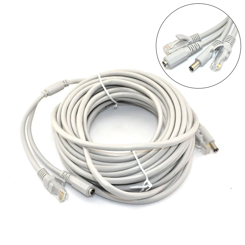 iKKEGOL iKKEGOL 33ft 10M Cat5 Network Ethernet Cable 24AWG 2.1x5.5mm Power — product photo