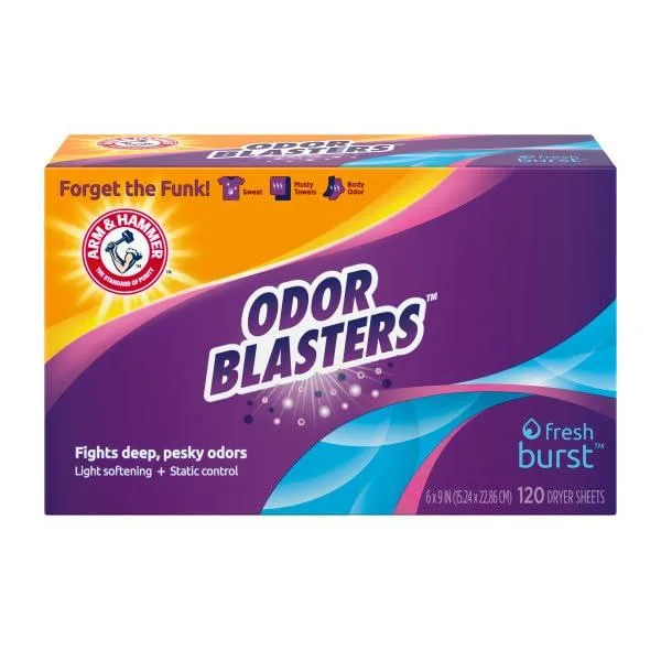 ARM & HAMMER Odor Blaster Dryer Sheets Fresh Burst 120 Count — product photo