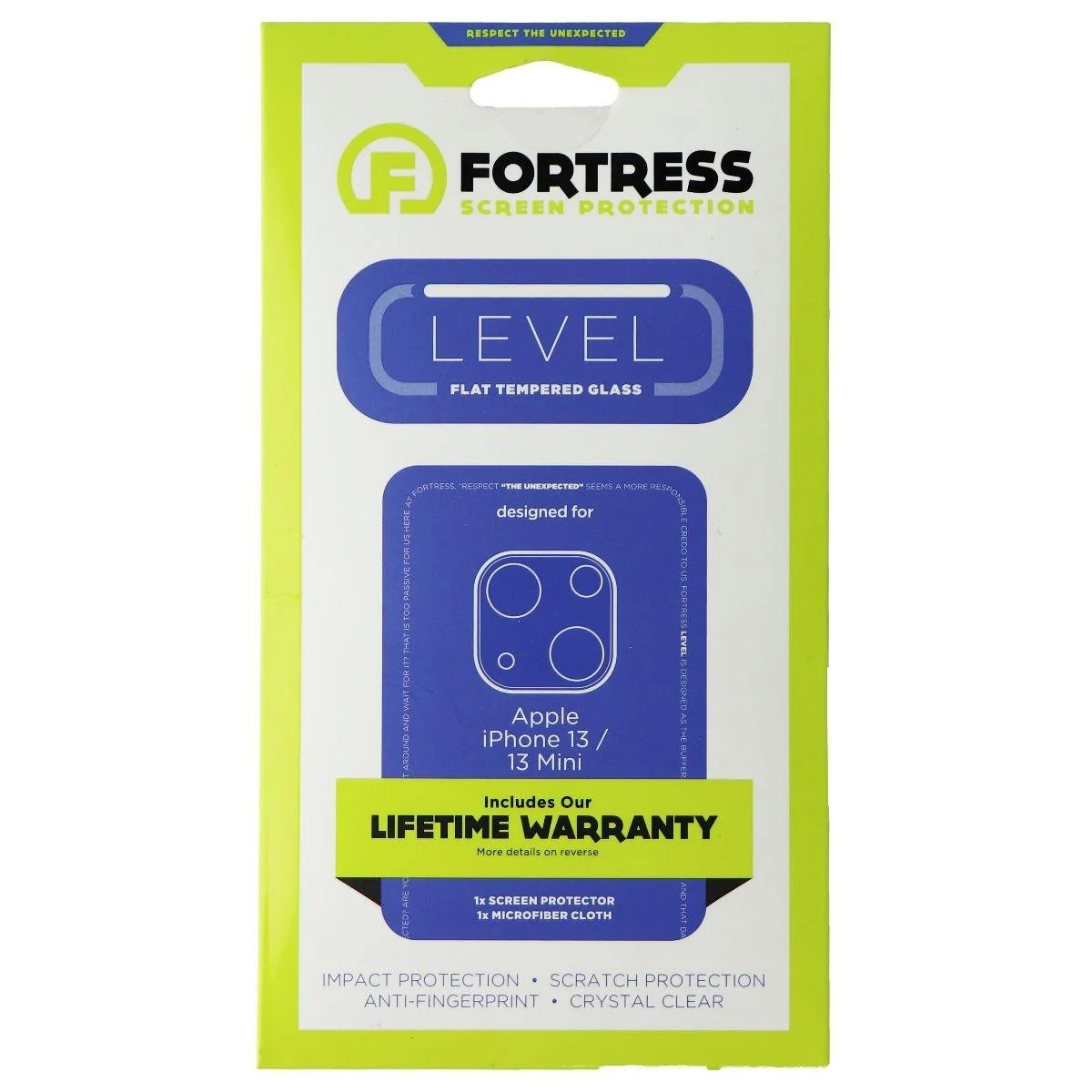 Fortress Press Fortress Press Tempered Glass Camera Lens Cover for iPhone 13 and 13 Mini Black — product photo
