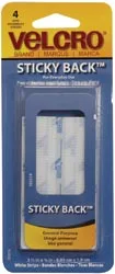 Velcro Velcro 90076 fastener tape 3/4" x 3-1/2" white 4 pack — product photo